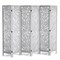 White Wood MDF 6-Panel Room Divider Screen Foldable Privacy Panels